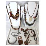 Boho Jewelry Lot w Ethnic Tribal, Wood & Vintage