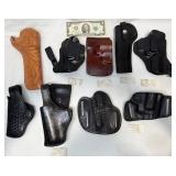 9 Gun Holsters, Various Styles & Sizes