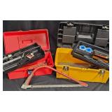 2 Plastic Toolboxes w Various Tools