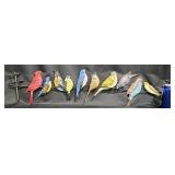 Wild Birds on a Phone Wire Painted Metal Wall Art