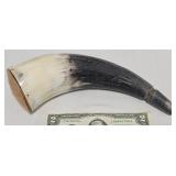 Bovine Powder Horn w Wooden End
