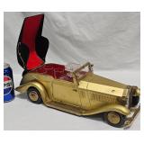 Vntg 1960's Rolls Royce Music Box Decanter Holder