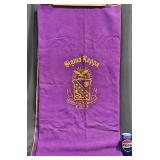 Vintage Sigma Kappa Purple Wool Blanket 58x39