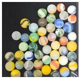 Vntg Glass Marbles w UV Reactive/Uranium