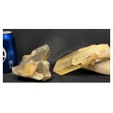 2 Quartz Formations w Large Crystals