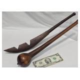 Zulu Knobkerrie & Samoan Nifoï¿½oti War Clubs