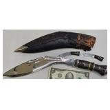 Vntg Nepalese Ghurkha Kukri Fighting Knife +