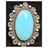 Sterling Silver & Turquoise Ring Sz 7