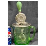 Antique Uranium Glass Mixer Beater