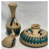 3 Marilyn Wiley Navajo Pottery Art Pieces