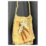 Native American Style Beaded Leather Purse