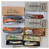 6 Folding Knives - Rite Edge & Buckshot