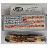 Case XX Amber Bone Trapper Pocket Knife