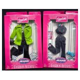 2 Barbie Fashion Ave. Outfits w Accessories 1998