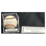 Boog Powell Signed Baseball w COA & Display