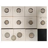 12 US Coins - Half Dimes,ï¿½Liberty Head Nickels+