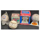 Signed Baseball Collection w Boxes & Displays