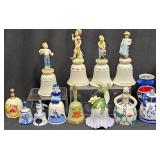 12 Decorative Ceramic Bells w LE, Hand-Painted +