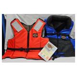 2 Stearns Adult Life Jackets, Sizes L & XL