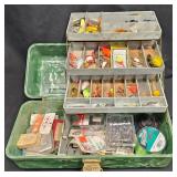 Vintage Plano Tackle Box w Contents & Lures