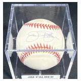 Jim Palmer Signed Baseball w Display