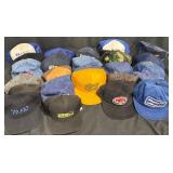 26 Vintage Hats w Assorted Logos & Graphics