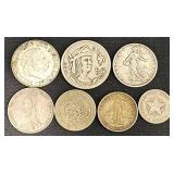 7 Assorted Silver Coins 33.428g