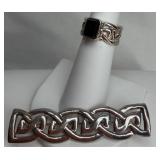 Boma Sterling Silver Ring & Brooch Set