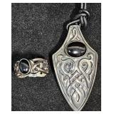 Boma Sterling Silver Pendant & Ring Set