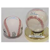 2 Signed Baseballs - Eric Davis &ï¿½Adam Jones