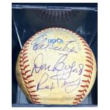 Multiple Signed Am. League Baseball w Display