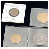 1863 Army/Navy Token & Old U.S. Copper Coins