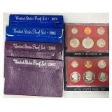 6 U.S. Proof Coin Sets - 1972 & 1980