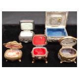 5 Vintage & Antique Jewelry Casket Trinket Boxes
