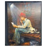 Original Seated Man Painting by Blue Bond
