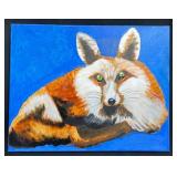 Original Fox Painting by Blue Bond
