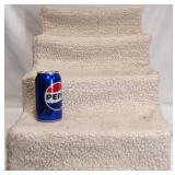 Fleece-Covered Pet Steps w 3 Tiers & Sturdy Base
