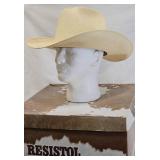 Resistol Straw Cowboy Hat w Braided Band Sz 7 1/2
