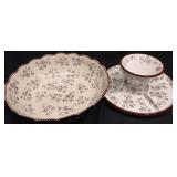 Temp-tations Floral Lace Bowl w Chip & Dip Tray