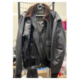 G-1 Leather Pilot Bomber Jacket Sz L