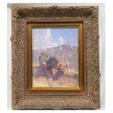 The Digger & His Log Canvas Art Print by Streeton