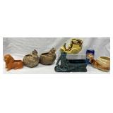 6 Vintage Ceramic Planters - Shawnee +