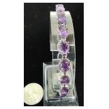 Bracelet w Amethyst Gemstones