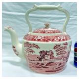 Rare Vintage Copeland Spode Tower Pink Teapot