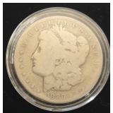 1886 Morgan Silver Dollar Coin w Case