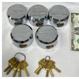 5 Trimax THPXL Chrome Locks w Keys