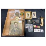 Military Memorabilia Lot w Coins & Patches+