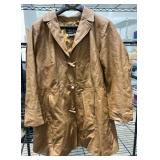 Terry Lewis Leather Coat w Toggle Closures Sz 1X
