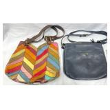 2 Lucky Brand Handbag Purses - Chevron Pattern+