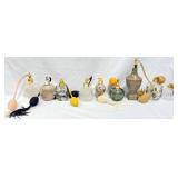 Collection Various Perfume Bottles w Atomizers